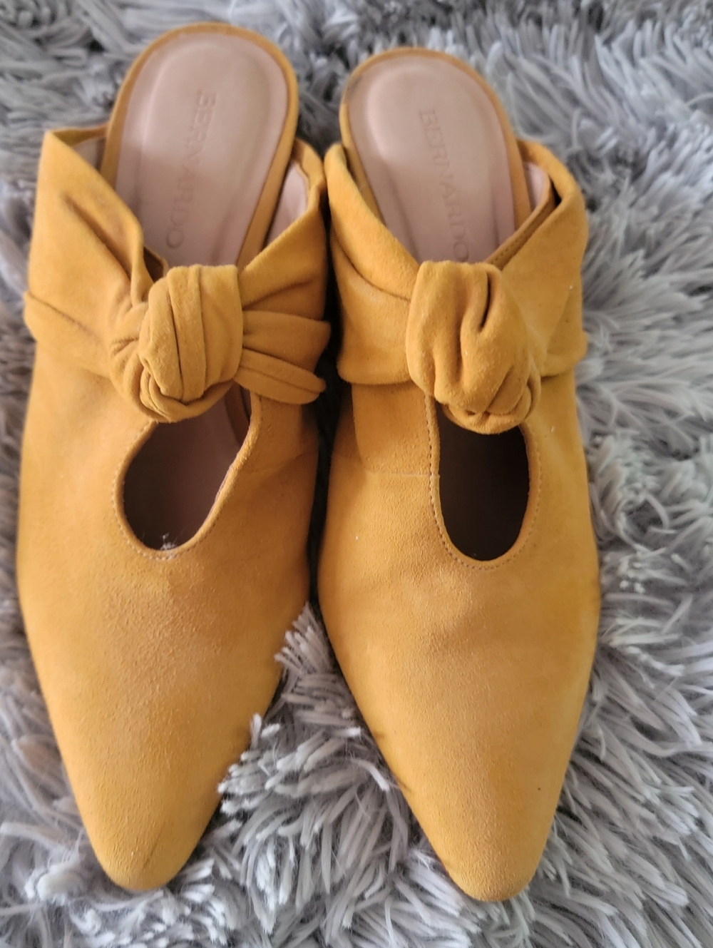 Mustard Knot-Accent Pointed-Toe Mule - Women